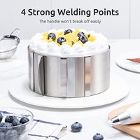 Moule à gâteau réglable en diamètre de 6 à 12 pouces, en acier inoxydable, cercle à mousse, moule à pâtisserie