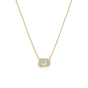 LYBURCHI Collana Geometrica Elegante in <span class=keywords><strong>Argento</strong></span> Sterling 925 Placcato Oro 18K con Zirconi Cubici a Forma di Cuore, Marquise e Goccia, Gioielleria Raffinata - Product Image 5