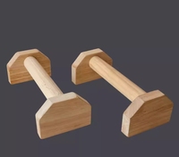 Parallettes en bois, articulations douces, poignées de poussée, barres parallèles de poignée, antidérapantes, pour intérieur, et, contreplaqué de hêtre de pin extérieur