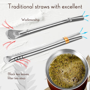 Set de <span class=keywords><strong>Mate</strong></span> de 8 oz con Bombilla, Taza de Acero Inoxidable de Doble Pared con Diseño Impreso, Taza Tradicional para <span class=keywords><strong>Mate</strong></span> con Pajita - Product Image 5