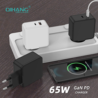 Bloc chargeur USB C 65W, adaptateur de charge rapide 3 ports (2C+1A), compact et indispensable pour les voyages d'affaires