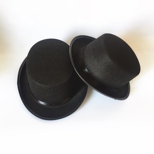 Chapeau haut de forme Madeshine personnalisé en feutre noir avec ruban de satin Lincoln pour adultes et enfants, idéal pour les fêtes costumées - Product Image 4