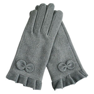 Fashion <b>Ladies</b> <b>Gloves</b> <b>Thermal</b> Casual Travel Winter Ruffled Cuff Bow Detail Wind Resistant Daily Warm <b>Gloves</b> - Product Image 3