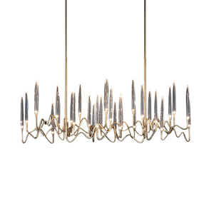 Đèn chùm pha lê K9 mạ vàng cao cấp, kiểu dáng hiện đại, đạt chuẩn <span class=keywords><strong>CE</strong></span>, thích hợp cho phòng ăn và phòng khách - Product Image 4