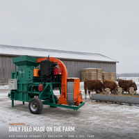 Broyeur et granulateur d'herbe monté sur tracteur, type traction, haute capacité, machine de fabrication de granulés d'aliments pour animaux pour pâturages et ranchs