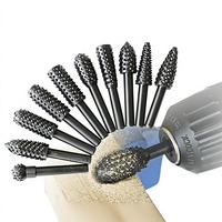 Ensemble de 5 limes rotatives à dents larges pour le travail du bois, têtes de ponçage, couteaux à bois, râpes à bois, outils de gaufrage – Indispensable