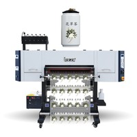 Imprimante d'autocollants UV DTF Locor 70cm à vitesse rapide, 4 couleurs, vernis blanc, imprimante à jet d'encre pour autocollants 3D en cristal, film AB, impression UV DTF