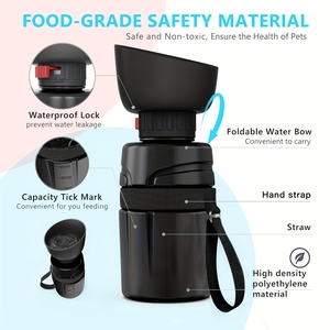 Macaron Portable Dog <b>Water</b> <b>Bottle</b> 600ml (21 Oz) Eco-Friendly <b>Foldable</b> Travel Pet <b>Water</b> <b>Bottle</b> - Product Image 3