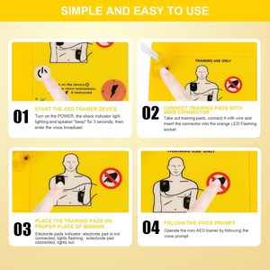 Mesin pelatihan darurat jantung sains medis komprehensif pelatih AED Mini portabel defibrilator plastik buatan Inggris - Product Image 2