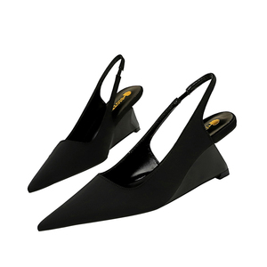 Versione coreana di moda e minimalista con tacco a punta a taglio poco profondo con cinturino a dorso per banchetti da donna tacchi alti - Product Image 5