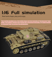 Tanque RC Henglong 3848-1 2023, Tanque Mediano Alemán Panther III L a Escala 1/16, Tanque de Batalla con Bombas Infrarrojas para Regalos de Navidad, Juguetes y Modelos