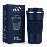 Mug de voyage isotherme sous vide 510 ml (17 oz), en acier inoxydable à double paroi, anti-fuite, réutilisable avec couvercle – Vente en gros