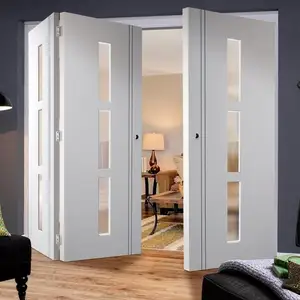 أبواب منزلقة خشبية داخلية قابلة للطي بسيطة
