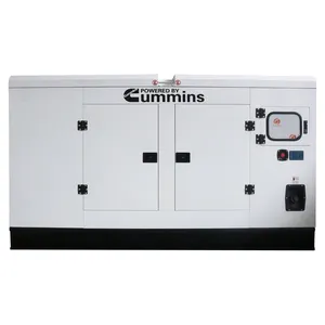 Didukung oleh mesin Cummins asli 100kw set generator senyap kedap suara 100kva generator diesel