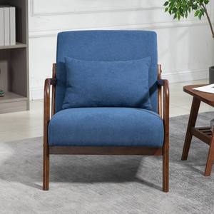 Wooden Arm <b>Chair</b> Velvet Nordic Modern Tufted Sofa <b>Chair</b> for Apartment Mall School Living Room Caf Hotel Lounge Restaurant - Product Image 5