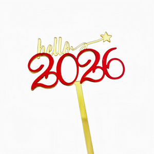 Honey And Sweetness Acrylic New Year <b>Cake</b> <b>Decorations</b> Happy New Year Party <b>Supplies</b> <b>Cake</b> Plugins - Product Image 4