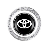 Stiker Dekoratif Satu Sentuhan untuk Tombol Pengapian Mobil, Cincin Trim Logam Kristal Bercahaya, Model 802, Aksesoris Interior