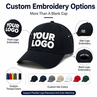 Gorra de béisbol personalizada con bordado 3D en relieve, logotipo en relieve, estructurada, de seis paneles, de algodón, para promoción de marcas de ropa urbana.