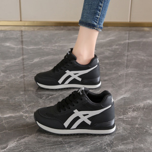 Zapatillas Deportivas Blancas para Mujer con Plataforma, Parte Superior Sintética, Forro de Algodón, Suela de Goma, Entresuela de EVA, para Todas las Temporadas - Product Image 3