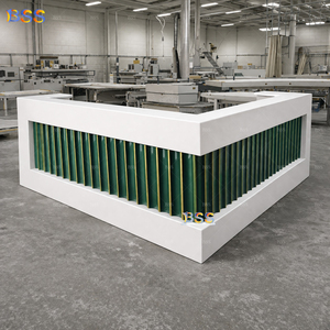 Barra de <span class=keywords><strong>Bar</strong></span> Moderna para Restaurante, Personalizada, de Corian Blanco y Azulejos de Cerámica Verde, en Forma de L, para Clubes Comerciales, Eventos, Cafeterías, Hoteles - Product Image 2