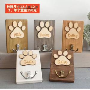 Personalized Dog Paw Wooden <b>Wall</b> <b>Hook</b> Rack Cute Home Decor For Living Room Bedroom Wardrobe - Product Image 5