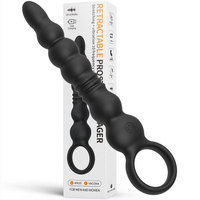 Nouveau plug anal rétractable télécommandé compatible avec application, en silicone, masseur de prostate style perles pour hommes et femmes, vente en gros
