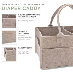 Sac de rangement pour couches de bébé en feutre écologique, design original, prix bas, grand format, sac fourre-tout pour maman, organisateur de chambre d'enfant - Product Image 3