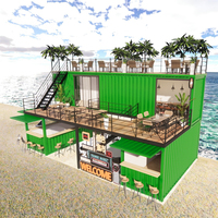 Maisons préfabriquées modulaires modernes à construction rapide en conteneurs de 20 et 40 pieds, à double étage, avec salles de bain, cuisines et bar à domicile