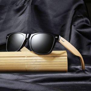 Gafas de Sol de Madera de Bambú Clásicas Vintage con Logotipo Personalizado, Gafas de Sol Cuadradas Polarizadas de Madera para Conducir y Pescar para Hombres y Mujeres - Product Image 1