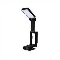Lampe de lecture LED rechargeable à clipser, lampe de livre portable pliable, lampe de bureau pour la lecture au lit, protection des yeux