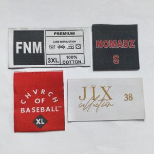 YH-haute densité conception personnalisée marque Logo impression tissé étiquette vêtement tissu privé fer sur étiquettes pour fabricant de vêtements - Product Image 4