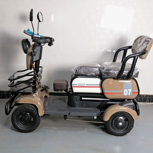 Vier Wielen En Drie Zetels, Elektrische Fiets, Bruin, Rood, Blauw. Hot Verkoop, Gebogen Handvat, Voor Ouderen Om Te Rijden - Product Image 5