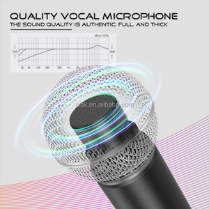 Clavax-Juego de micrófonos de karaoke para el hogar, molde privado, precio barato, antiaullido, rango de trabajo de 50 metros, inalámbrico VHF - Product Image 6