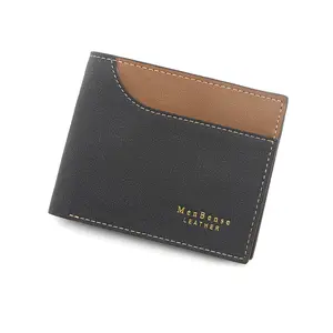 Men short-style Wallets horizontal card bag man multi-card Holder Men's youth three fold zipper coin purse