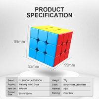 Penjualan Terlaris Magic Cube MOYU MeiLong 3x3x3 Tanpa Stiker Macaron Speed Puzzle Cube Mainan