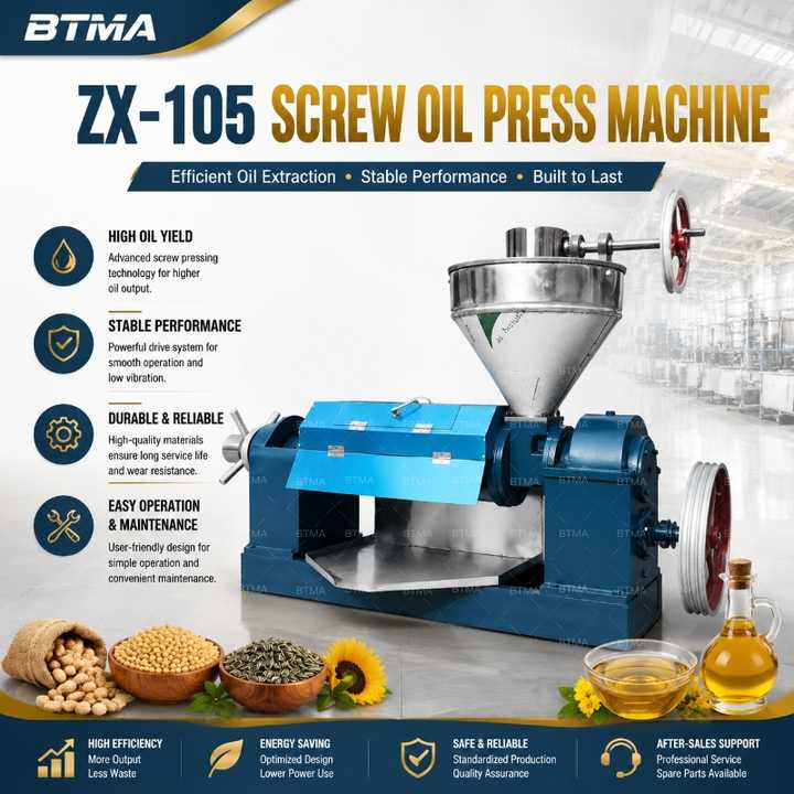 Commercial ZX-105 Screw Oil Press Machine for Peanut Soybean