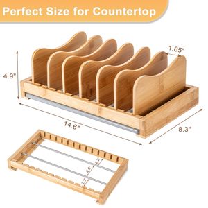 <span class=keywords><strong>Organisateur</strong></span> de support de couvercle de <span class=keywords><strong>casserole</strong></span> en bambou avec plaque de <span class=keywords><strong>casserole</strong></span> en bois de vidange support de rangement de cuisine support de vaisselle pot et <span class=keywords><strong>organisateur</strong></span> de <span class=keywords><strong>casserole</strong></span> <span class=keywords><strong>organisateur</strong></span> de <span class=keywords><strong>tiroir</strong></span> - Product Image 2