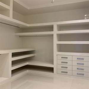 High Quality White Lacquer <b>Wardrobe</b> Build in Wood White Closet <b>Wardrobe</b> Storage Closet Walk in <b>Wardrobe</b> - Product Image 3