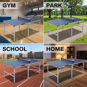 Table de <span class=keywords><strong>ping</strong></span>-<span class=keywords><strong>pong</strong></span> pliable légère et compacte pour économiser de l'espace, ensemble de tennis de table pour appartement, petite pièce, jardin, loisirs - Product Image 5