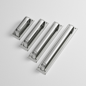 DOOROOM H59 Brass Bauhaus Style Cabinet <strong>Door</strong> Handles 4-Hole Fixed Drawer Pulls for Kitchen Cabinet - Product Image 2