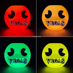 RICHSHINING NUEVO Cubo de Hielo Redondo con Forma de Calabaza y Luz LED para Botellas de Champán, Decoración para Fiestas de Cumpleaños de Jefes y Empresarios - Product Image 5