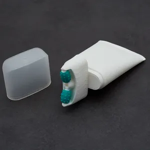 Tubo de presión de plástico para crema facial, rodillo de masaje suave de silicona de doble giro para tubo de Gel de masaje