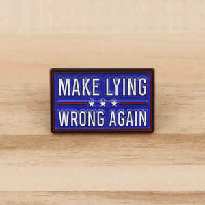 Broche de cita insignia de Metal de dibujos animados creativo inglés hacer mentir mal otra vez letra esmalte solapa Pin - Product Image 2