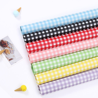 Papier d'emballage pour fleuriste, motif en treillis imprimé, imperméable, en plastique, papier d'emballage pour fleurs, papier cadeau
