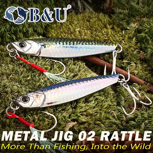 B&U JT52 40g 60g 80g Jig in Metallo Affondante con Sonaglio per Acqua Salata e Dolce, per Spigola, Luccio, Persico, Snapper, Tonno, Attrezzatura da Pesca a Lancio - Product Image 3