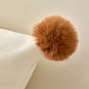 Niedliche Tier katze Fisch Handtuch Stickerei Kissen bezug Baumwolle Polyester Dekor Kissen bezug mit Pompon - Product Image 5