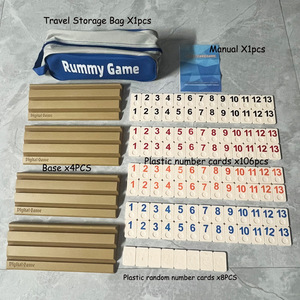Juego de Mesa para Familiares y Amigos, 4 Estuches de Plástico, Animales, Ecológico, Clásico, Fichas de Rummy, 106 Piezas - Product Image 3