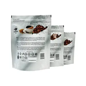 定制印刷立式平底袋16盎司八面密封咖啡袋，带Wipf阀，用于烘焙咖啡