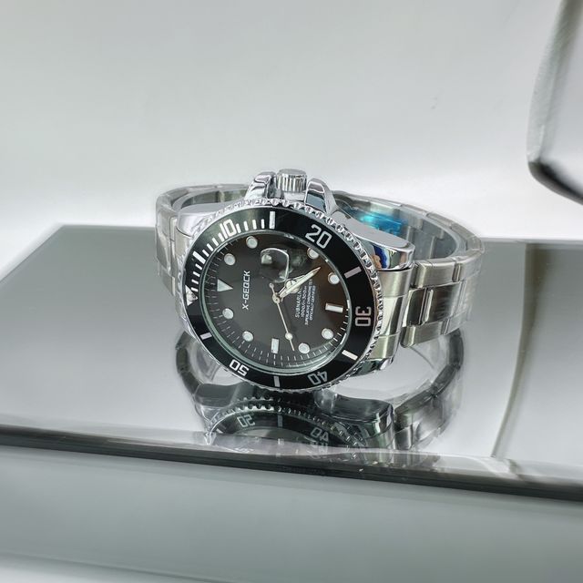 X-GEQCK Fashion Classic Style Watch Men Stainless Steel Luxury WristWatch Top Famous Brand Men Watches Gifts