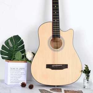 Vendita diretta della fabbrica di compensato rosso 38 pollici chitarra acustica per i bambini con lucido finito - Product Image 3